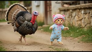 Мультики для детей. Котик подружился с индюком, мультики. Видео про котиков