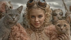 Мир фантастической техники в стиле стимпанк