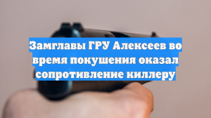 Замглавы ГРУ Алексеев во время покушения оказал сопротивление киллеру