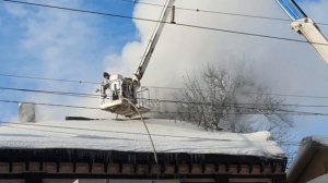 Пожар в старинном доме на Ильинской