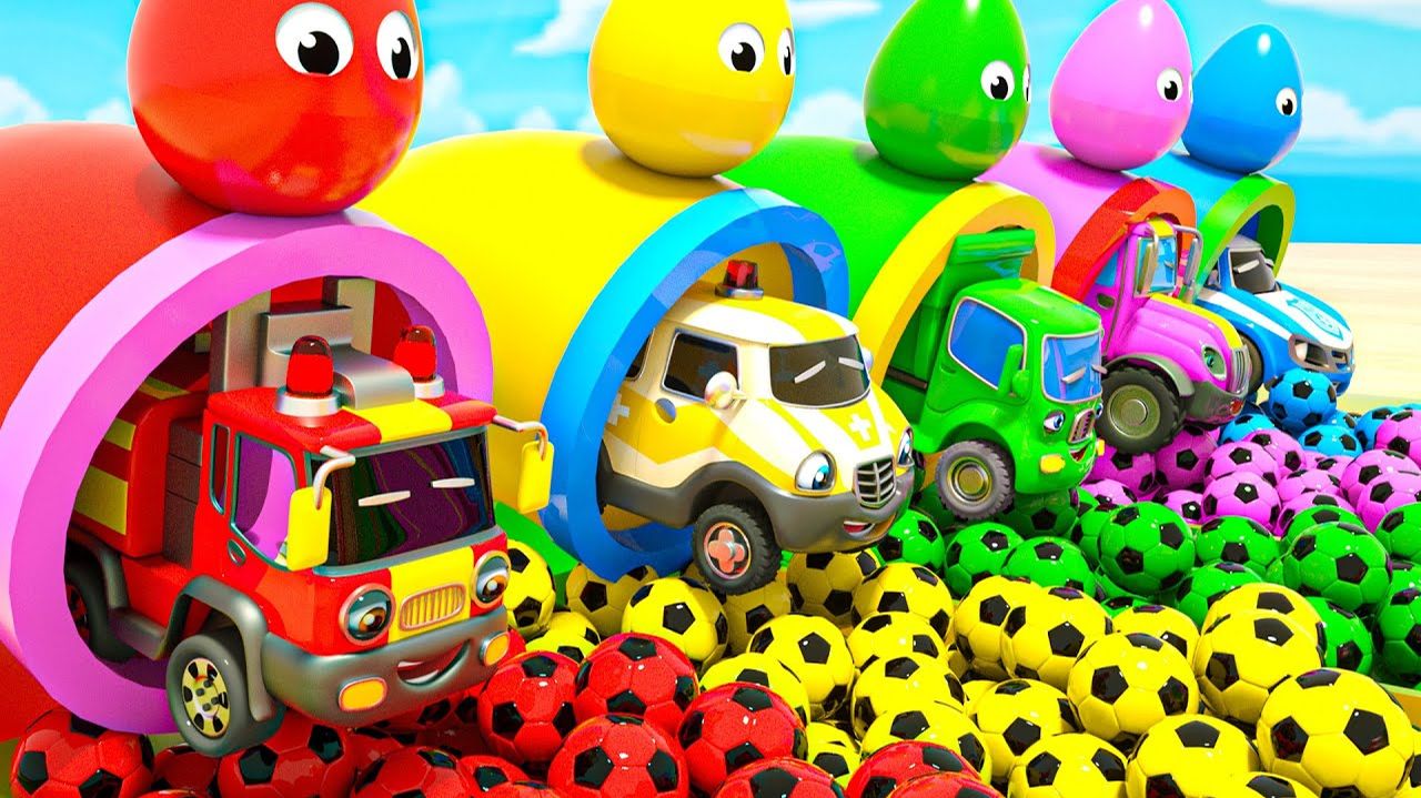 Мультфильмы для детей и малышей - Мультики про машинки - Веселые песенки для детей и малышей смотреть онлайн