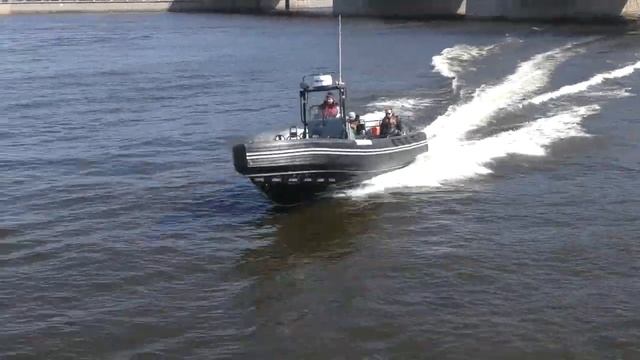 Скоростной катер РибМастер 720. Испытания на Неве.