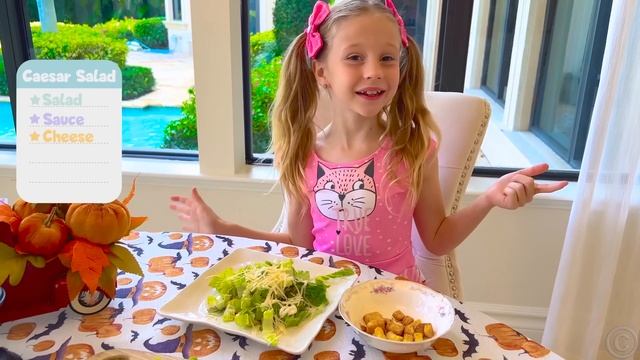 Настя учится определять время по часам во время Хэллоуина. Видео для детей смотреть онлайн