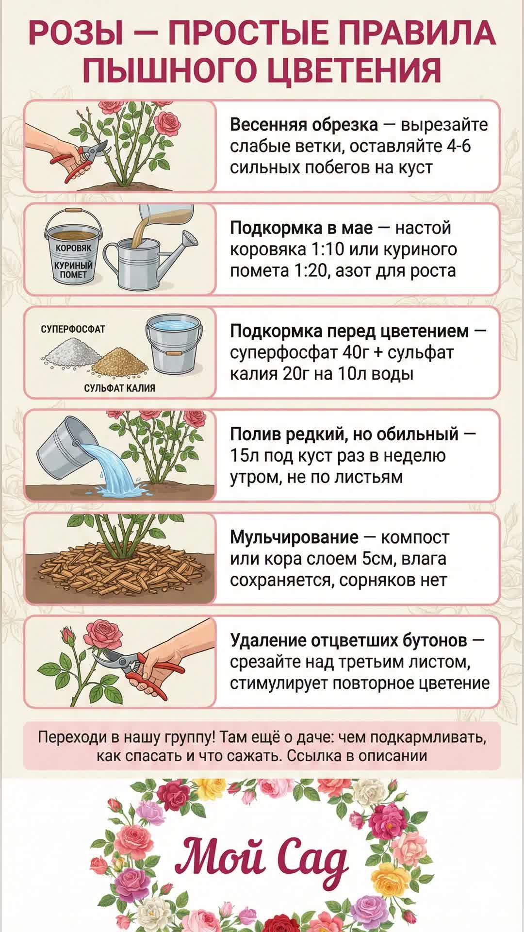 Как добиться пышного цветения роз