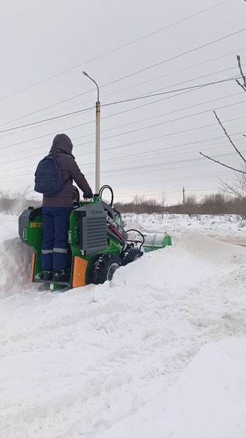 Очистка снега FRONTMEN. Отзыв. смотреть онлайн
