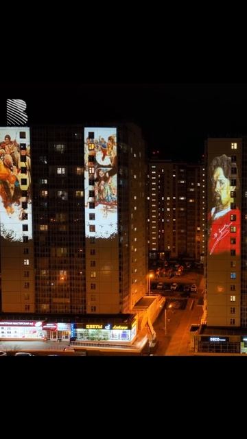 BLACK RAYS: "Ночной музей под открытым небом" в Красноярске #светодизайн #shorts #Красноярск