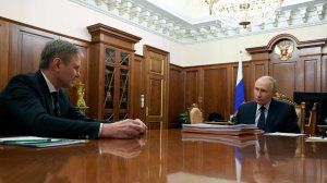 Владимир Путин с председателем совета директоров группы «Мантера» А.Ткачёвым, Кремль, 6 февраля 2026