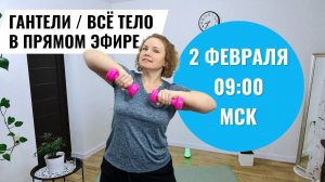 Упражнения с гантелями на всё тело / Профилактика остеохондроза / Сила мышц / Выносливость