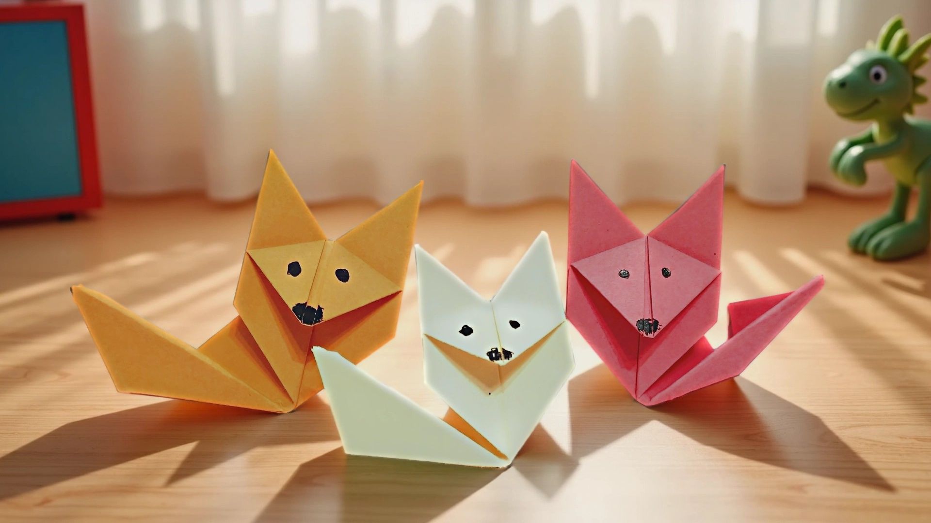 Оригами Лиса из бумаги Без Клея  Игрушка своими руками