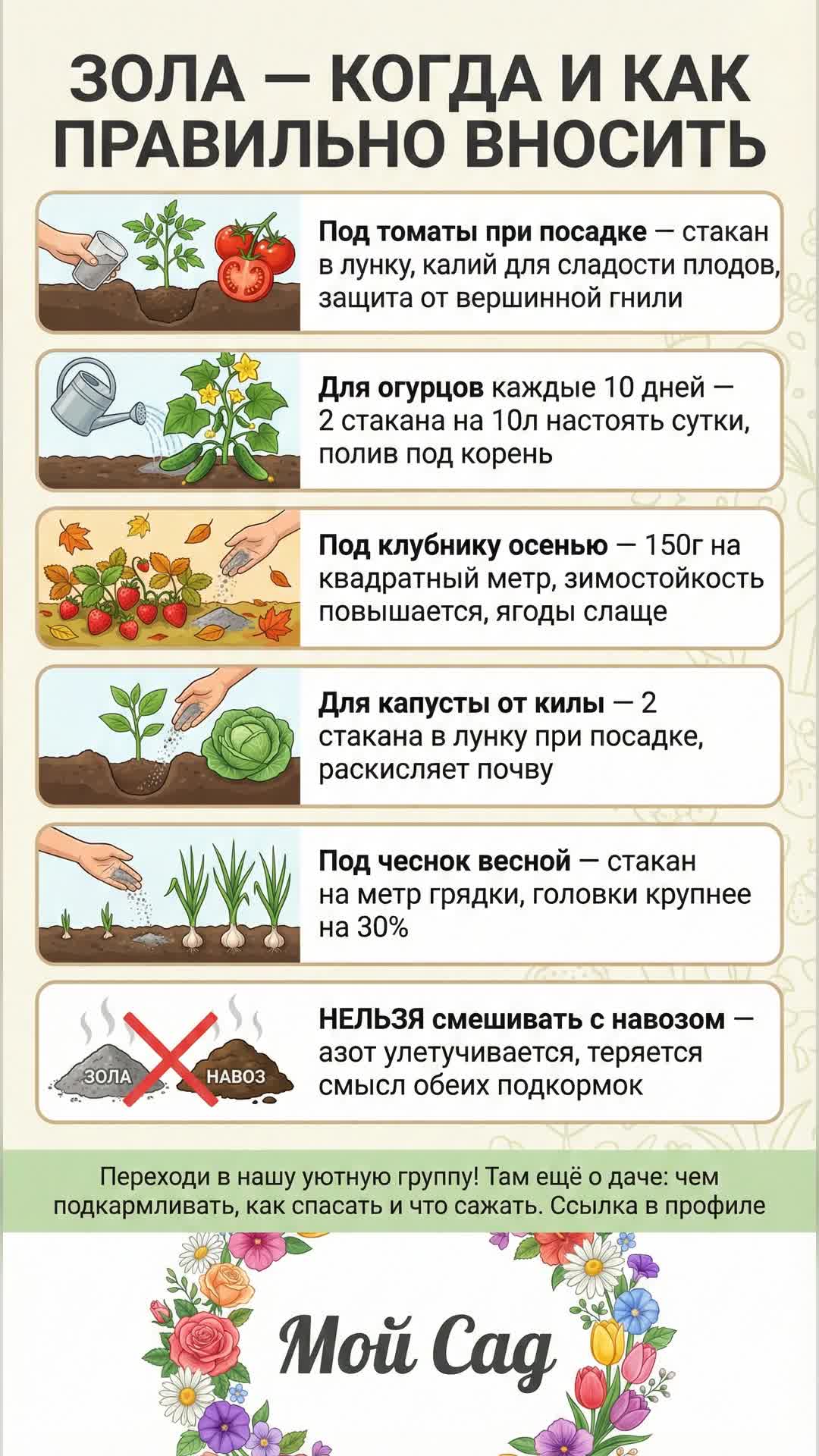 Как правильно использовать золу в огороде смотреть онлайн