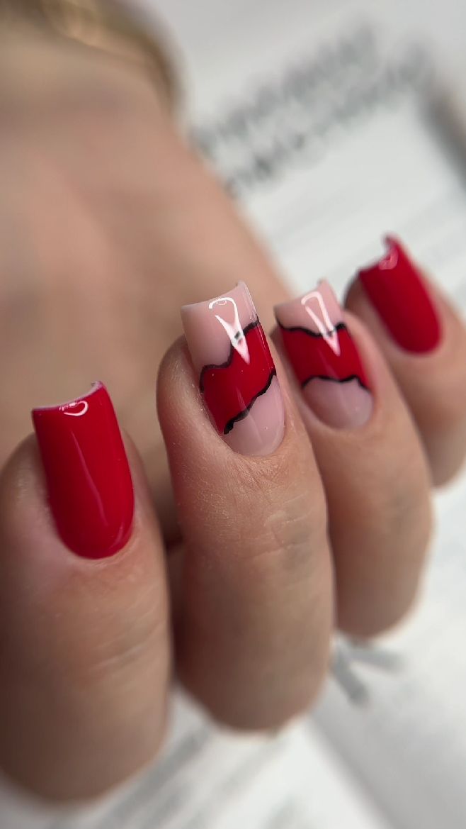 МК Красный маникюр с цветной базой HEMA FREE. Как правильно работать с гелем-желе UNO?