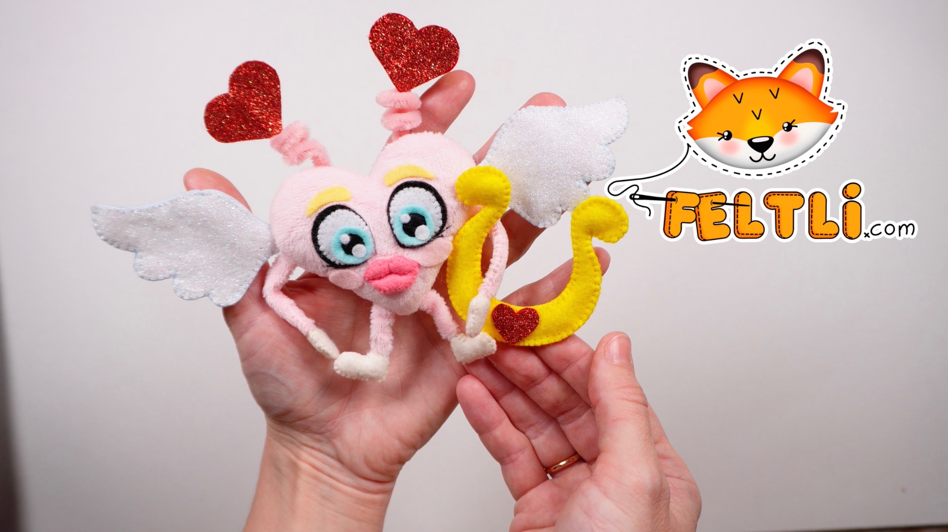 Шьём ВАЛЕНТИНКУ-АНГЕЛОЧКА 🧸❤️ Мягкая игрушка своими руками / Мастер-класс валентинка из плюша