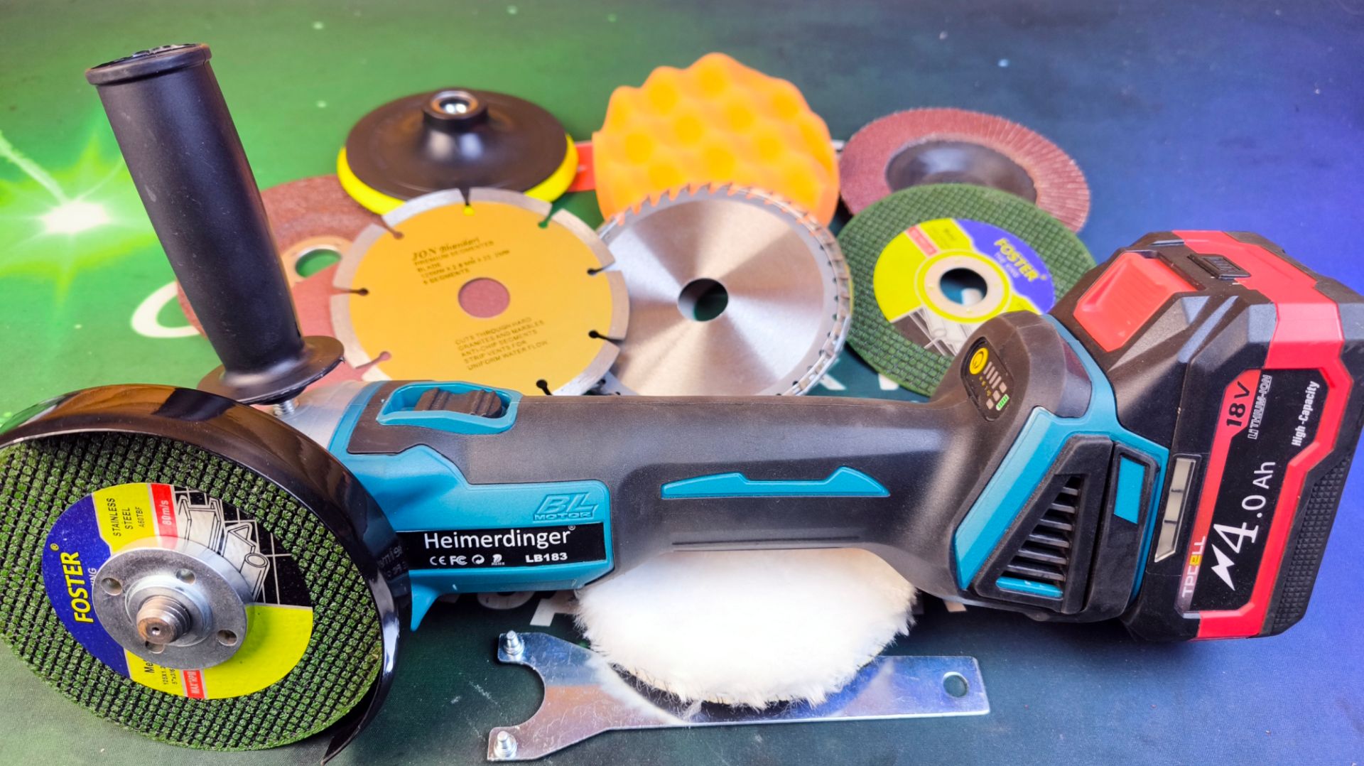 HEIMERDINGER LB183 аккумуляторная УШМ болгарка с богатой комплектацией