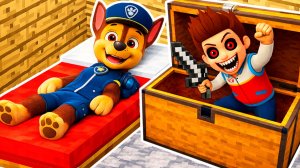 РАЙДЕР EXE ПРЯЧЕТСЯ в СУНДУКЕ ГОНЩИКА ЩЕНЯЧИЙ ПАТРУЛЬ в МАЙНКРАФТ МУЛЬТИК