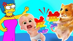 Видео для детей. Мистер хомяк и его шалости с босом молокососам. Детское