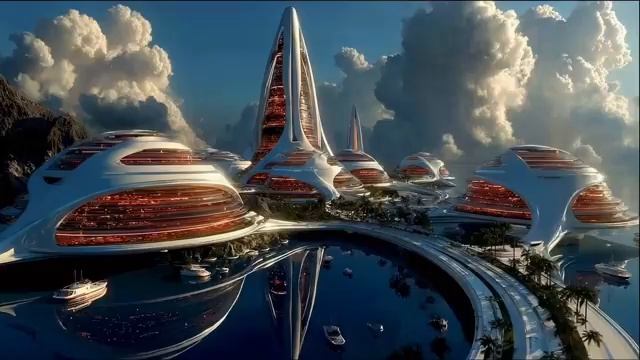 Life in 2700 Futuristic Cities Flying Cars Eco Utopia 1 Hour Ambient Sci-Fi 4K Cinematic смотреть онлайн
