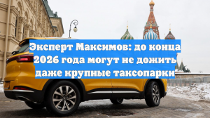 Эксперт Максимов: до конца 2026 года могут не дожить даже крупные таксопарки
