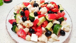 Лёгкий САЛАТ ИЗ ЦВЕТНОЙ капусты.