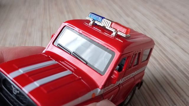 UAZ HUNTER  ПОЖАРНАЯ ОХРАНА ОТ ТОЙРУСА МАСШТАБ 1:36