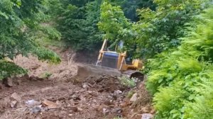 Powerful Bulldozer Cutting Steep Mountain _ Extreme Road Construction in Mountains