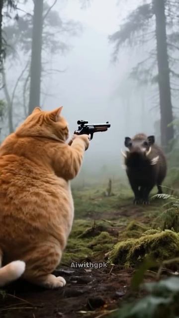 Кот и тигрята.