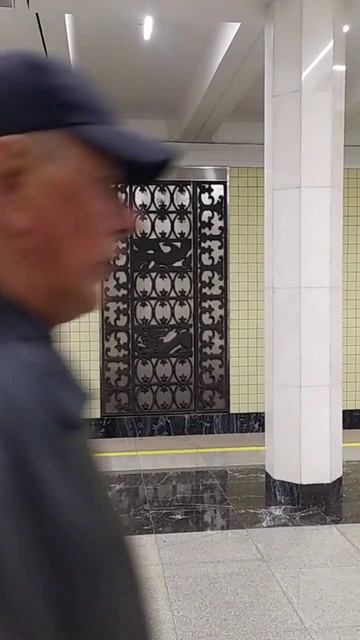 Ст. метро Коломенская, Москва — интерьер, пассажиры, прибытие-отправление поездов  Фрагмент 7