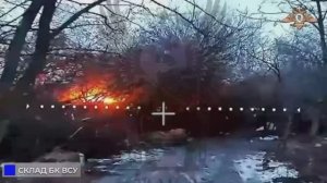 💥🏴20 мсд уничтожает склад БК и позиции ВСУ в районе Грузского