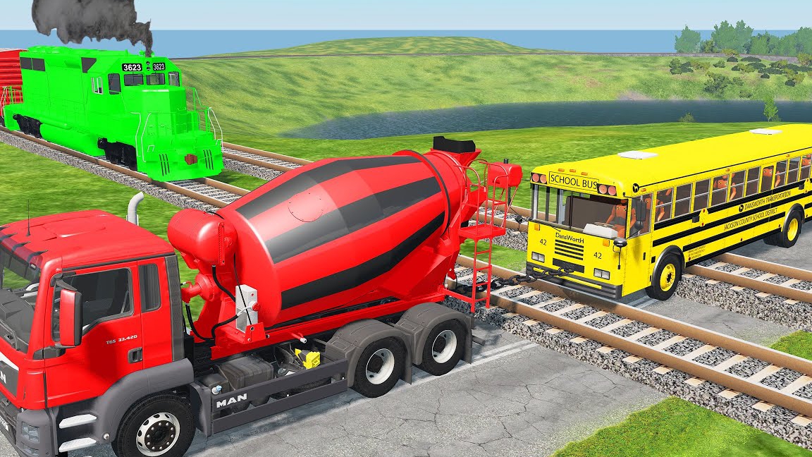 Мультики про машинки весёлые и смешные машинки разбиваются и катаются с горки.