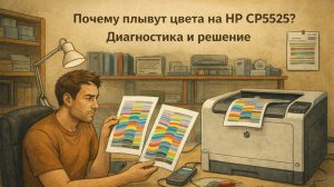 Почему плывут цвета на HP CP5525? Диагностика и решение