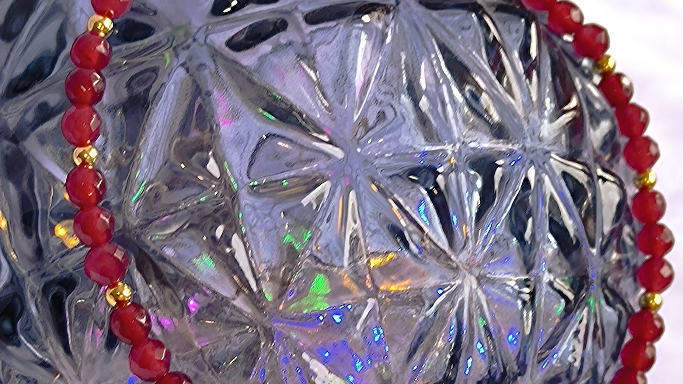 Анклет (браслет на ногу) из рубина