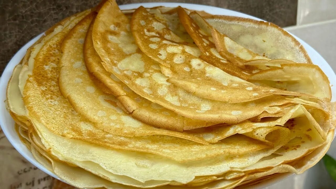 Молочные блинчики на завтрак🥞 Молочные блинчики на завтрак🥞