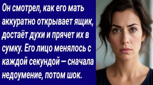 Истории со Смыслом/Он смотрел, как его мать аккуратно открывает ящик, достаёт духи и прячет их...