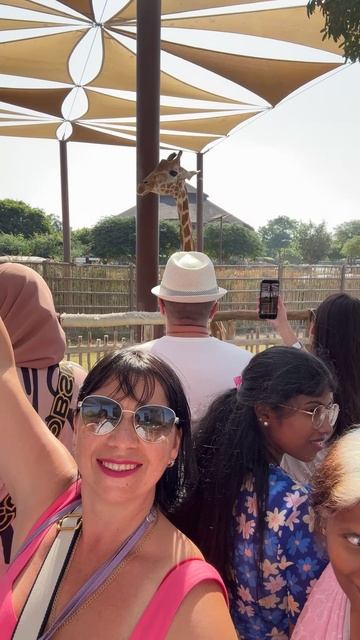 Я и жираф в сафари парке в Дубае