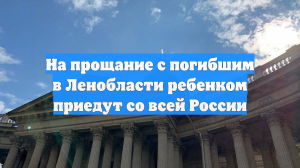 На прощание с погибшим в Ленобласти ребенком приедут со всей России