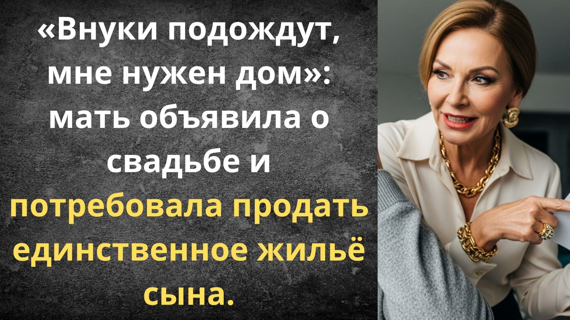 Свекровь пришла делить квартиру сына ради нового мужа | Истории из жизни смотреть онлайн