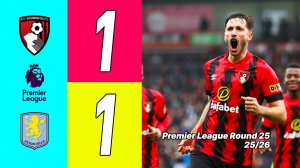 Борнмут - Астон Вилла. 07.02.2026. Обзор матча. АПЛ, тур 25