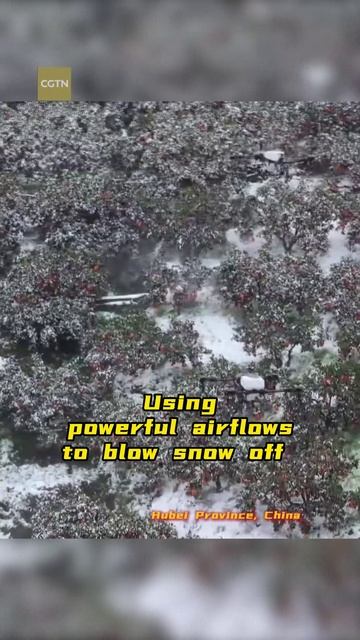 🚁❄️В Китае дроны помогают счищать снег