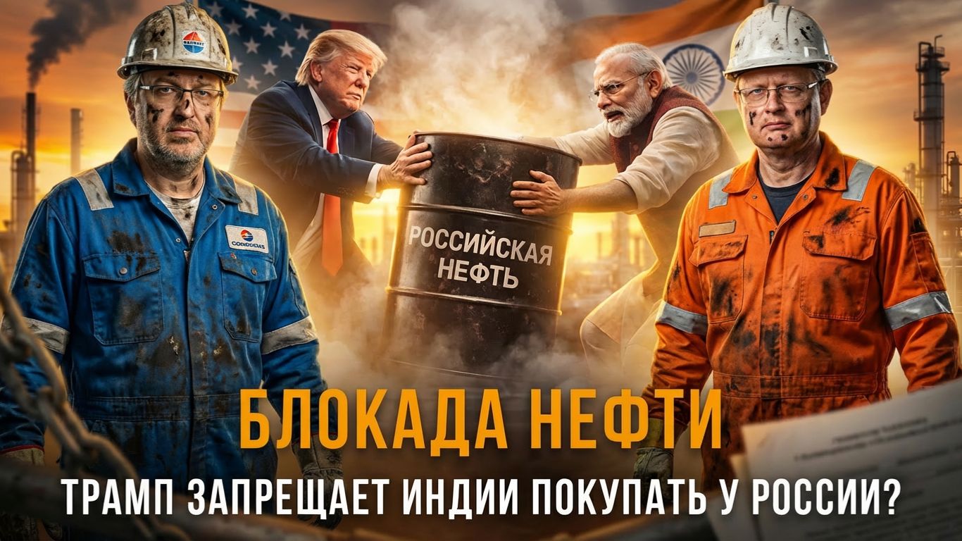 Михаил Делягин | БЛОКАДА НЕФТИ. Трамп запрещает Индии покупать у России? | П...п... с Делягиным смотреть онлайн