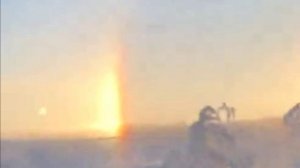 Солнечное гало на трассе у Териберки в Мурманской области