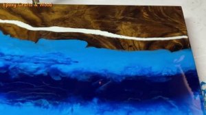 Океанский стол из эпоксидной смолы - Завершенный процесс отделки