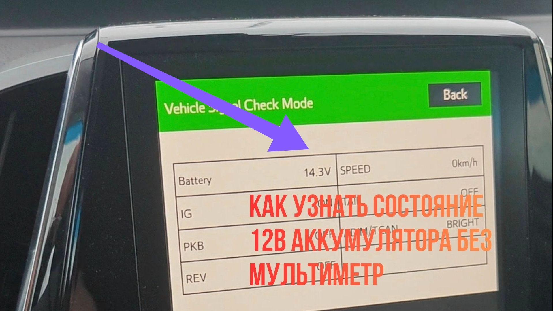 Как узнать состояние 12В аккумулятора без мультиметра