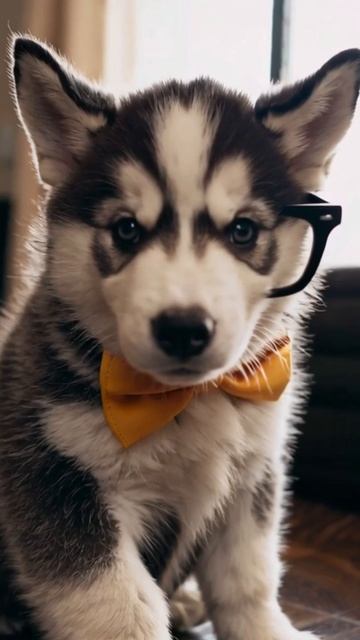 щенок щенокдрузья питомцы очки