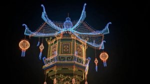 Сказочные мотивы и национальные орнаменты: картины из дронов украсили небо Китая.