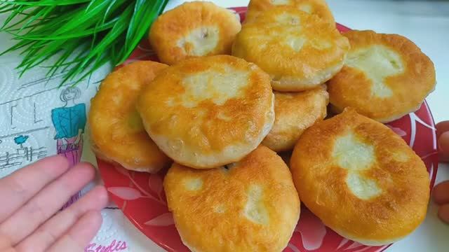 Беляши с бараниной на сковороде, пышное тесто на воде🐏