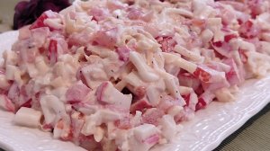 ОЧЕНЬ ВКУСНЫЙ НЕЖНЫЙ САЛАТ ИЗ КРАБОВЫХ ПАЛОЧЕК С ПОМИДОРОМ