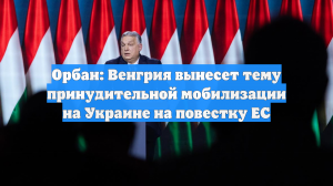 Орбан: Венгрия вынесет тему принудительной мобилизации на Украине на повестку ЕС
