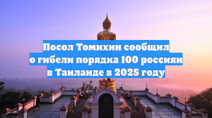 Посол Томихин сообщил о гибели порядка 100 россиян в Таиланде в 2025 году