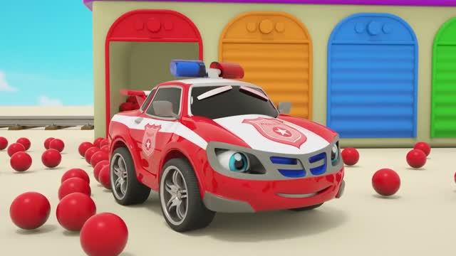 Полицейская машина, экскаватор, учим цвета для детей! Детские стишки и песенки для малышей смотреть онлайн
