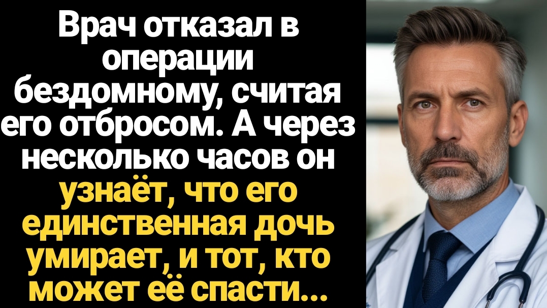 ИСТОРИИ ИЗ ЖИЗНИ/Врач отказал в операции бездомному, считая его отбросом, а через несколько часов он смотреть онлайн