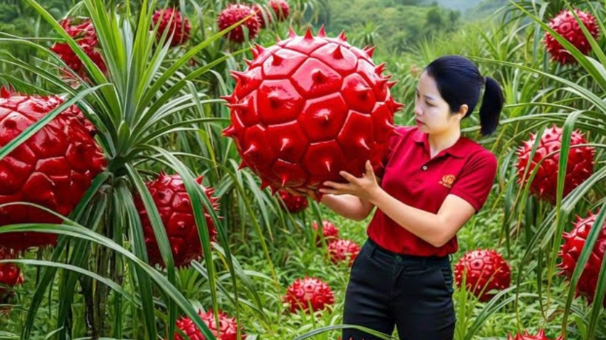 Сбор урожая гигантского морского ананаса. Расслабляющая нарезка.